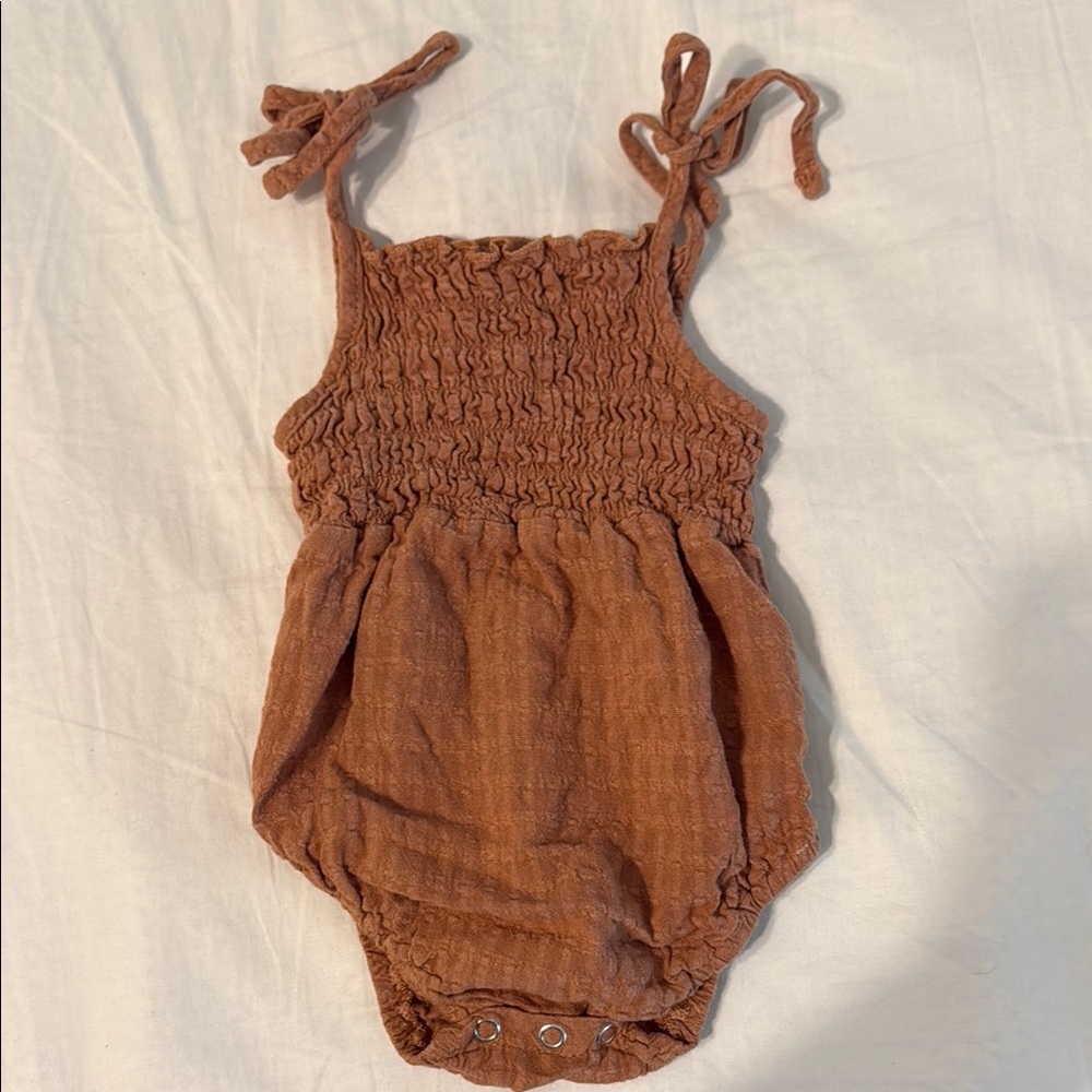 Rust Brown Baby Romper